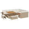 vidaXL Set Divano da Giardino 12 pz Beige polyrattan