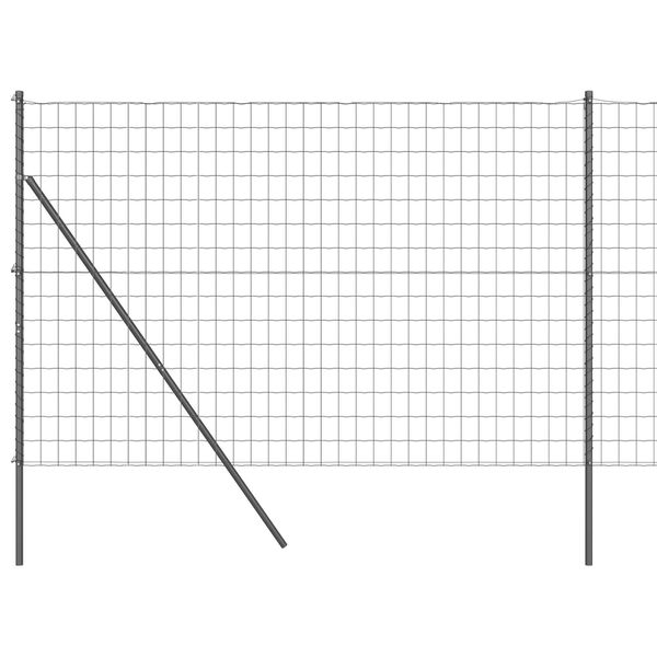 vidaXL Recinzione Euro Grigio 1.5 x 10 m Ferro rivestito in PVC