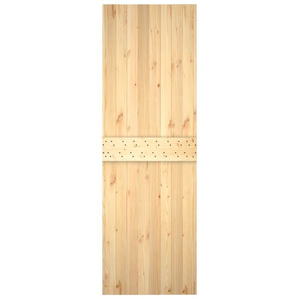 vidaXL Porta Scorrevole con Set Hardware 70x210 cm Legno Massello Pino