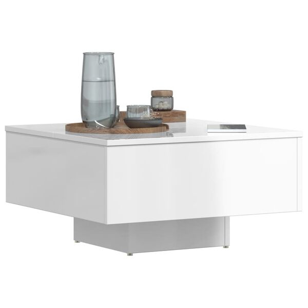 VidaXL Tavolino Da Salotto Bianco 102x50x45 Cm In Legno Compensato, Pratico E Multiuso Per Soggiorno E Camera