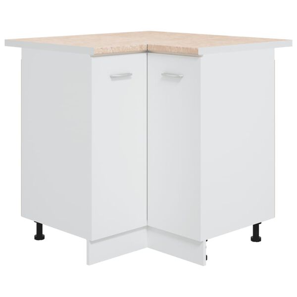 vidaXL Piano da Cucina Angolare Beige Trama Marmorea Legno Multistrato