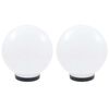 vidaXL Set Lampade a LED Sferiche 2 pz 25 cm in PMMA