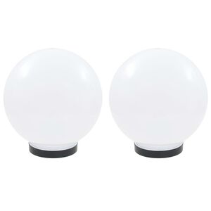 vidaXL Set Lampade a LED Sferiche 2 pz 25 cm in PMMA