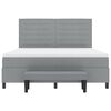 vidaXL Letto a molle con materasso Grigio chiaro 180 x 200 cm Tessuto