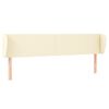 vidaXL Testiera ad Orecchio Crema 163x23x78/88 cm in Similpelle
