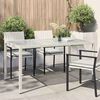 vidaXL Tavolo Giardino 150x90x75cm Vetro Temperato Polyrattan Bianco