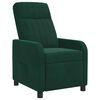 vidaXL Poltrona reclinabile Verde Scuro Velluto (V)