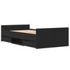 vidaXL Struttura del letto Rovere nero 90 x 190 cm Legno multistrato