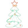 vidaXL Figura Albero di Natale con 144 LED 88x56 cm