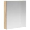 vidaXL Mobiletto per specchio da bagno Rovere Sonoma 60 x 14,5 x 70 cm
