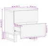 vidaXL Armadio da Notte con cassetto 2 pcs Noce 40 x 33 x 46 cm