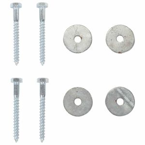 vidaXL Ancora per Terra 4 pcs Argento &Oslash;10 x 60 cm Metallo Galvanizzato