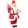 vidaXL Statuetta di Babbo Natale Rosso 30 cm Poliestere