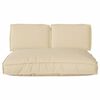 vidaXL Set di Cuscini 3 pcs Beige Tessuto Oxford