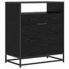 vidaXL Mobile con Cassetti 4-Cassetto Rovere nero 70 x 41 x 83,5 cm