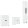 vidaXL Set di armadietti da bagno in 3 pezzi EDE Bianco Lucido