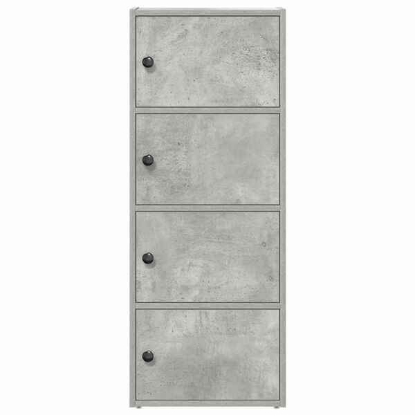 vidaXL Libreria Grigio Cemento 40x24x102 cm in Legno Multistrato