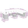 vidaXL Set Divani da Giardino 11 pz con Cuscini in Polyrattan Grigio