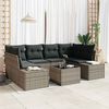 vidaXL Set Divano da Giardino con cuscino 8 pcs Grigio polyrattan