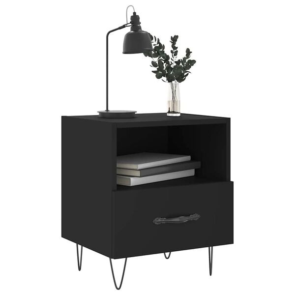 vidaXL Comodini 2 pz Neri 40x35x47,5 cm in Legno Multistrato