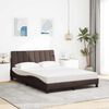 vidaXL Letto con Materasso Hanko Marrone Scuro 140x190cm Tessuto