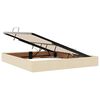 vidaXL Letto con contenitore e materasso Crema 160 x 200 cm
