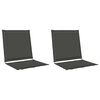 vidaXL Cuscini per Seduta e Schienale 2 pcs Antracite 47 x 45 x 2 cm