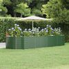 vidaXL Letto Giardino Acciaio Zincato 367x140x68 cm Verde