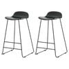 Venture Home Sgabelli da Bar 2 pz Wave in Plastica Nero