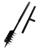 vidaXL Trapano da Terra Maniglia Auger 120 mm Due Spirali Acciaio Nero