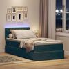 vidaXL Letto con contenitore e LED Verde Scuro 100 x 200 cm Velluto