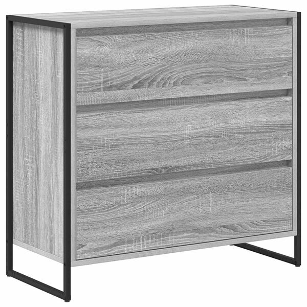 vidaXL Credenza Grigio Sonoma 79 x 36 x 75.5 cm Legno multistrato