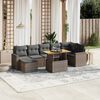 vidaXL Set Divano da Giardino 8 pz con Cuscini Grigio in Polyrattan