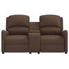 vidaXL Divano Massaggio a 2 Posti con Portabicchieri Marrone