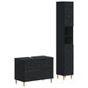 vidaXL Set di Armadi da Bagno da 2 Pezzi DELFT Nero