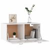 vidaXL Mobile a Parete Bianco Lucido 80x36,5x35 cm Legno Multistrato