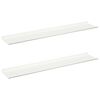 vidaXL Mensola sospesa 2 pcs Bianco 100 x 18 x 2,5 cm Acciaio