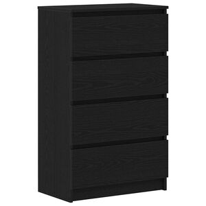 vidaXL Credenza Rovere Nero 60x35x98,5 cm in Legno Multistrato