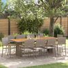 vidaXL Set da Pranzo per Giardino 11 pcs Grigio Poly Rattan