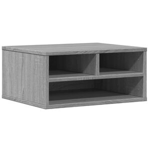 vidaXL Supporto Stampante Grigio Sonoma 49x40x22,5cm Legno Multistrato