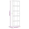 vidaXL Libreria 5 Ripiani Grigio Sonoma 60x30x189 cm Legno Multistrato