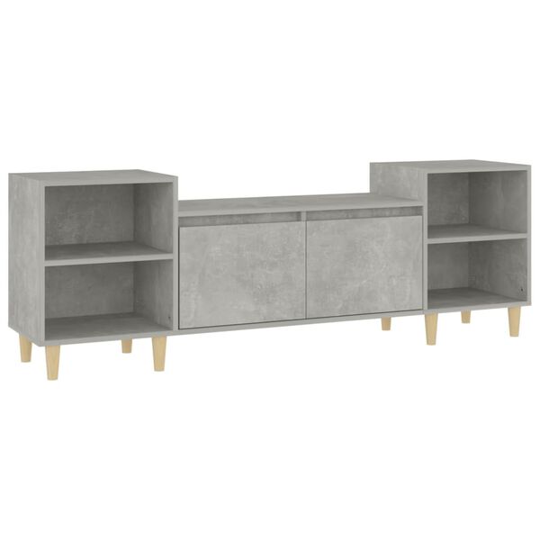 vidaXL Mobile per TV Grigio Cemento 160x35x55 cm Legno Multistrato