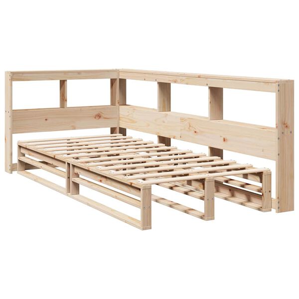 vidaXL Letto Libreria senza Materasso 90x200 cm Legno Massello Pino