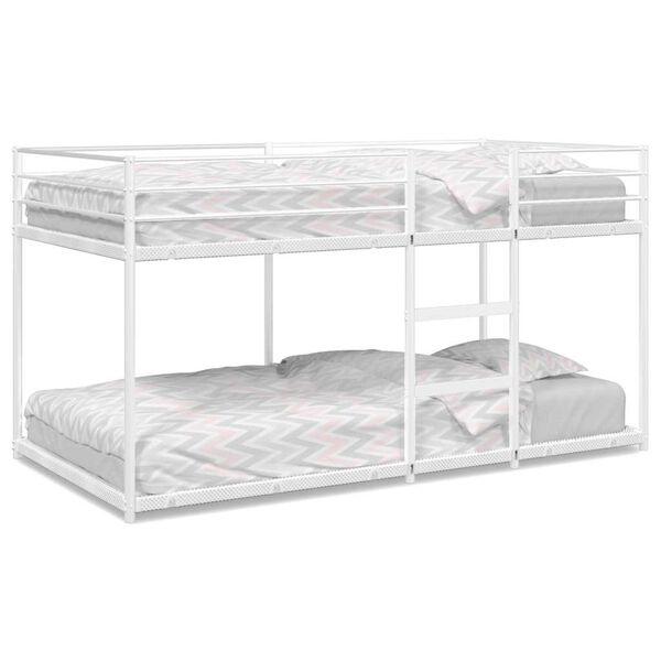 vidaXL Letto a Castello senza Materasso Bianco 90x190 cm in Acciaio