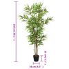 vidaXL Albero Bambù Artificiale 828 Foglie 150 cm Verde