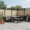 vidaXL Set Divani da Giardino 9 pz con Cuscini in Polyrattan Antracite