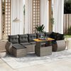 vidaXL Set Divano da Giardino 8 pz con Cuscini Grigio in Polyrattan