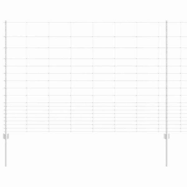 vidaXL Recinzione con Posto Argento 1,5 x 25 m Acciaio