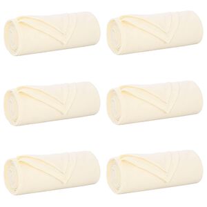 vidaXL Coperte da Pile 6 pz Crema 170 x 130 cm 1.86 kg Panno