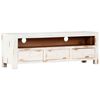 vidaXL Mobile Porta TV Bianco 120x30x40 cm in Legno Massello di Acacia